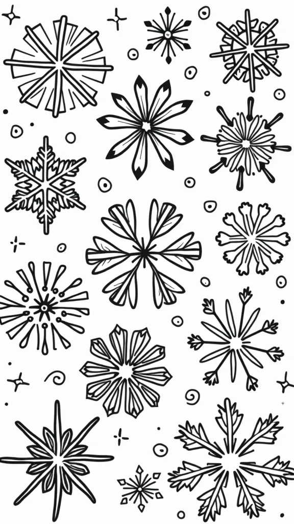 coloriage de flocon de neige pdf